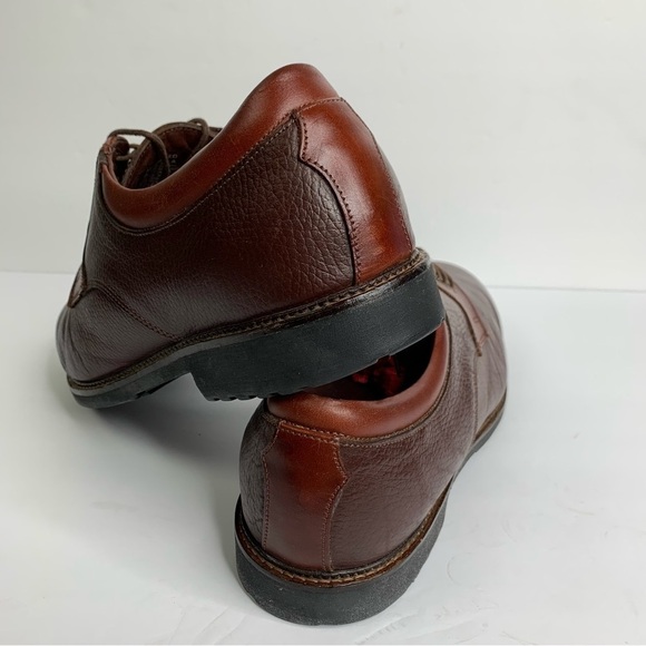 Neil M Men Neil M. 2 Tone Brown Oxford Pebble Leather Lace Removable Insole Shoes Size 12E3